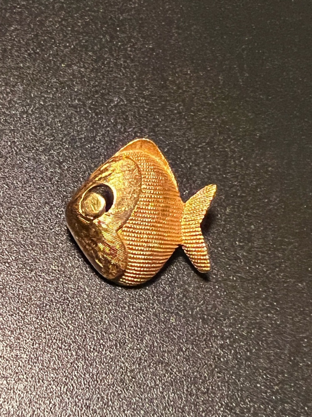 Vintage Crown Trifari Gold Fish Brooch